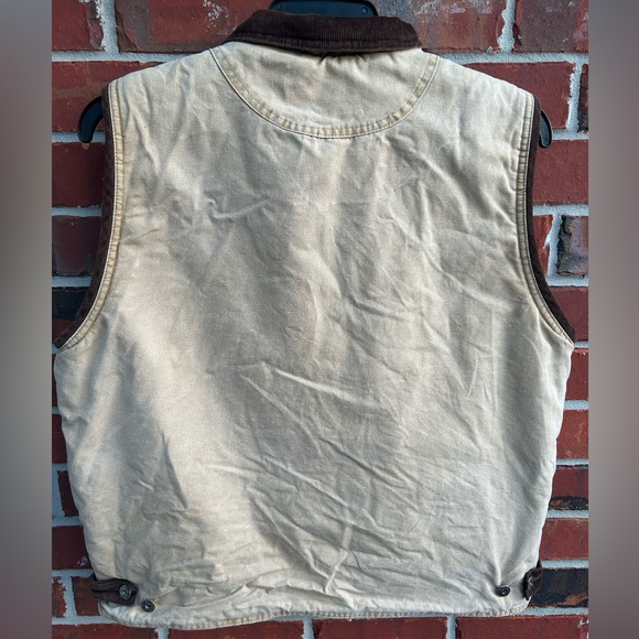 Wrangler Hero Large Khaki Canvas Full Zip Vest with Sherpa Lining (See Pics) - Picture 2 of 7